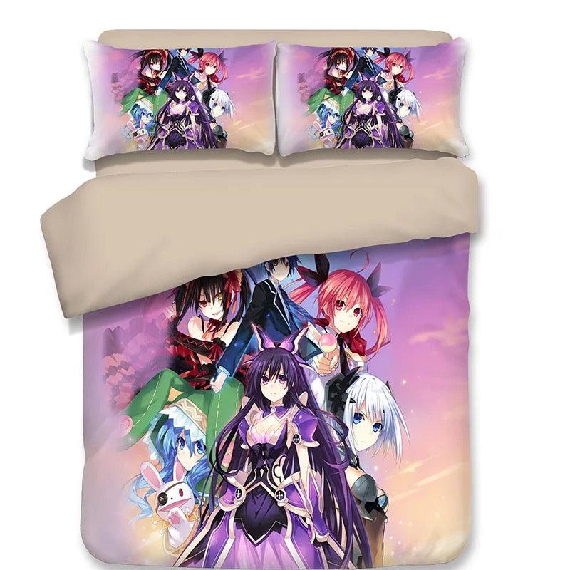 Date A Live Tokisaki Kurumi Nightmare  #13 Duvet Cover Quilt Cover Pillowcase Bedding Set Bed Home Decor