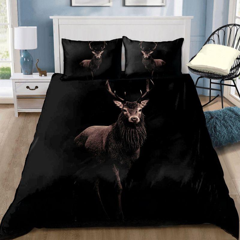 Alone Beautiful Deer Portrait Bedding Set Deer Animal Lovers