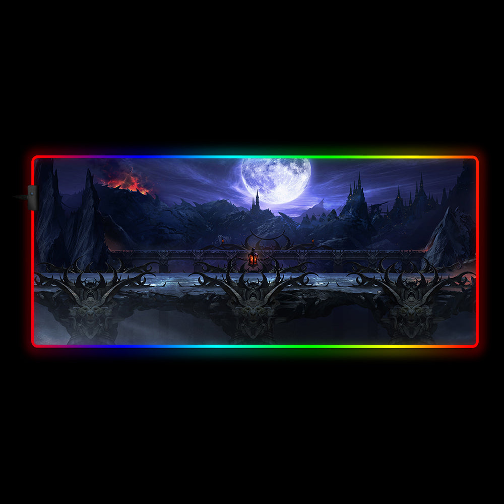 Allleftout Mk Bridge Stage Design Rgb Gaming Mouse Pad, Computer Desk Mat