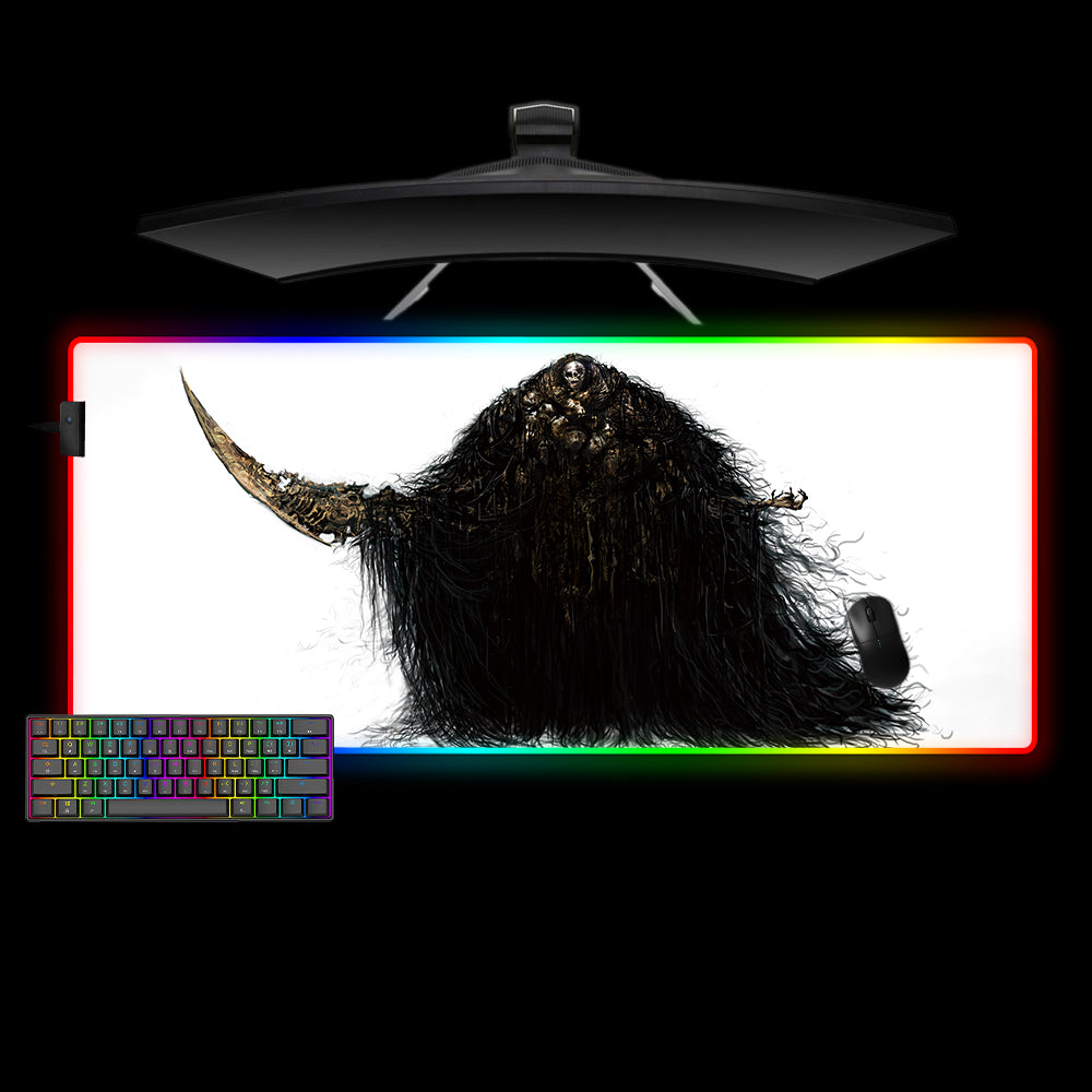 Allleftout Gravelord Nito Design Rgb Gaming Mouse Pad, Computer Desk Mat