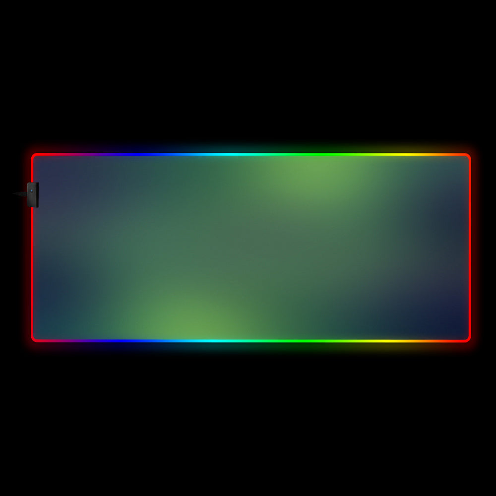 Allleftout Gradient Green Design Rgb Gaming Mouse Pad, Computer Desk Mat