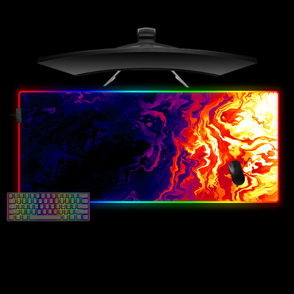 Allleftout Fiery Flow Design Rgb Gaming Mouse Pad, Computer Desk Mat