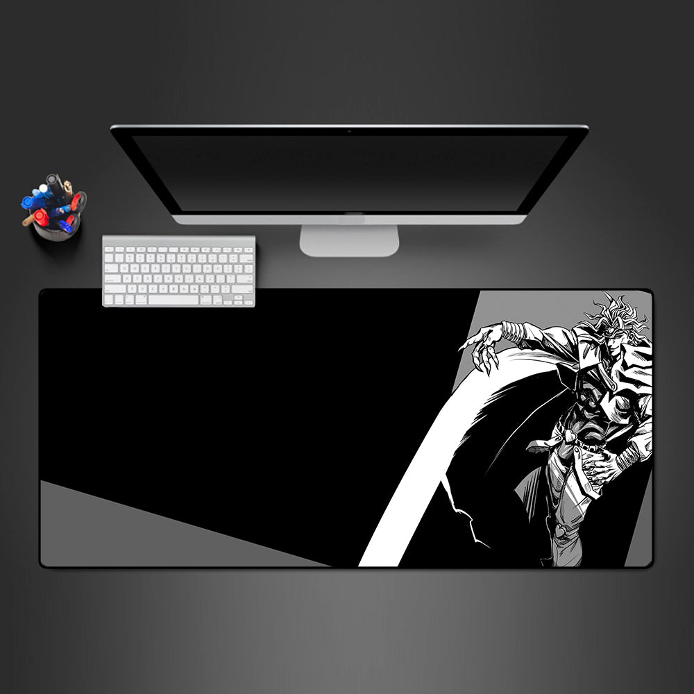 Allleftout Dio Brando Black And White Design Gaming Mouse Pad, Computer Desk Mat