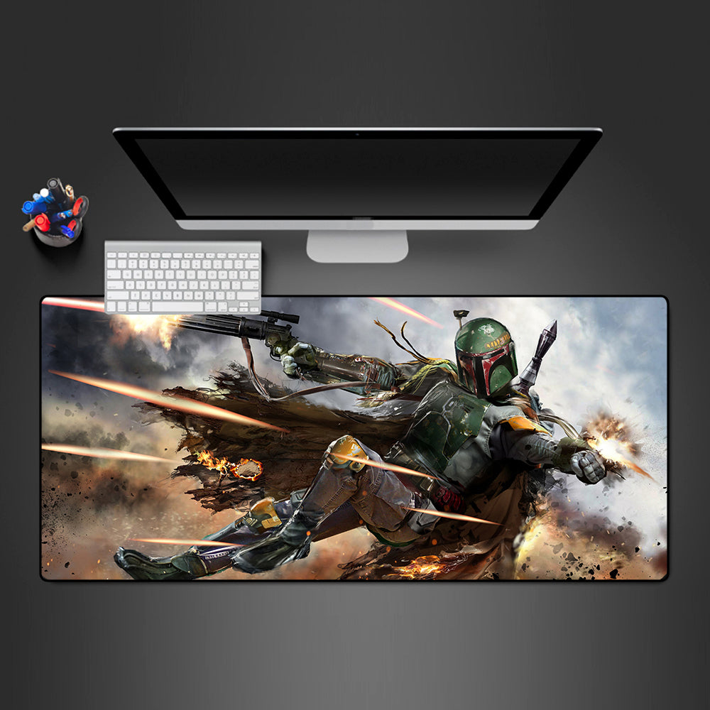 Allleftout Boba Fett Design Gaming Mouse Pad, Computer Desk Mat
