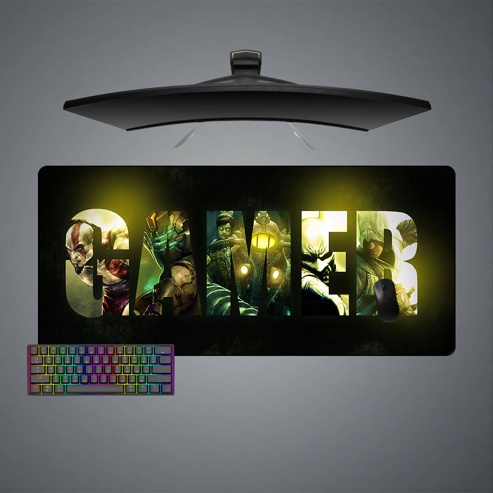 Allleftout Gamer Design Gaming Mouse Pad, Computer Desk Mat