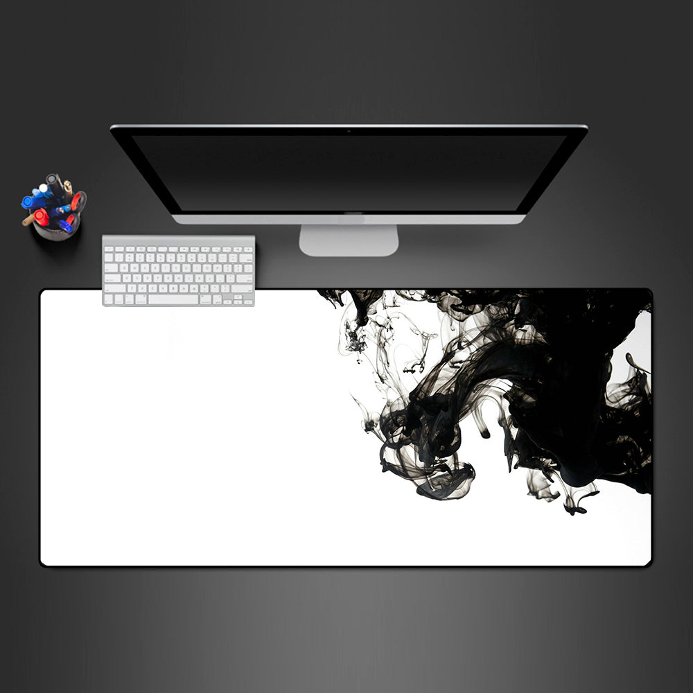 Allleftout Black Smoke Design Gaming Mouse Pad, Computer Desk Mat