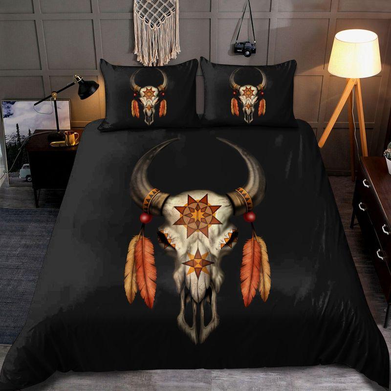 Cabezas De Toro Bedding Set Skull Bison Native Bull Head Hunter Gift