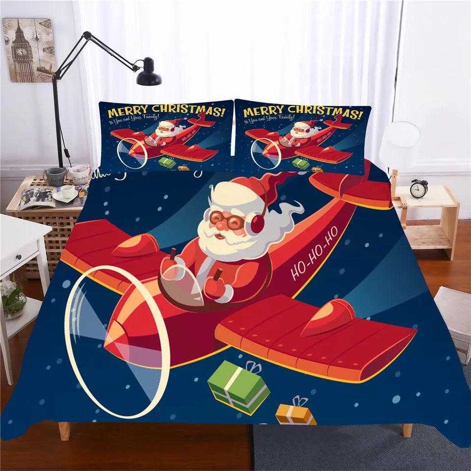 Christmas Santa Claus  #2 Duvet Cover Quilt Cover Pillowcase Bedding Set Bed Home Decor
