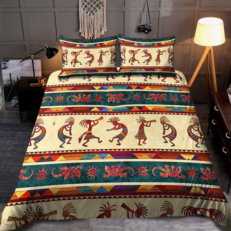 Native American Kokopelli Bedding Indigenous Festival Lizard Art Tribes