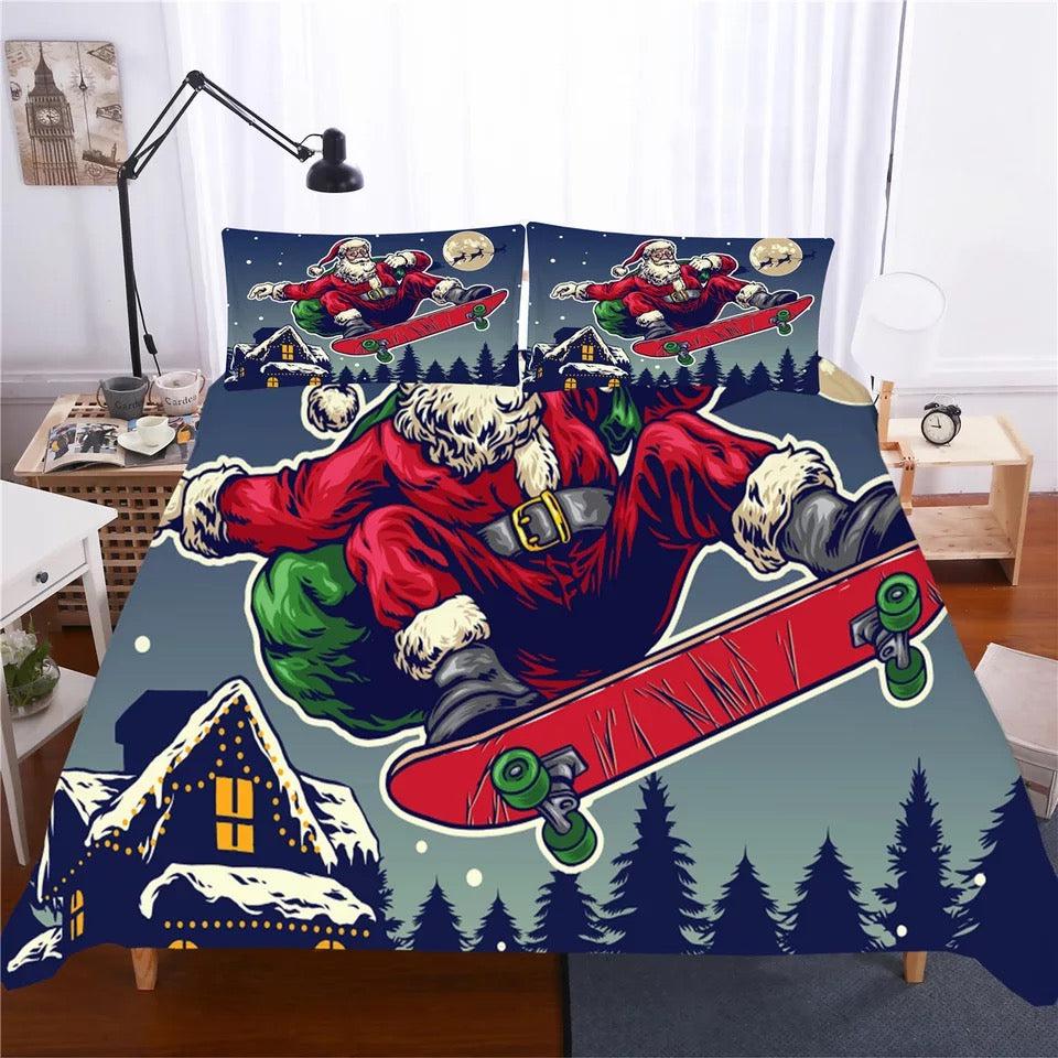 Christmas Santa Claus  #1 Duvet Cover Quilt Cover Pillowcase Bedding Set Bed Home Decor