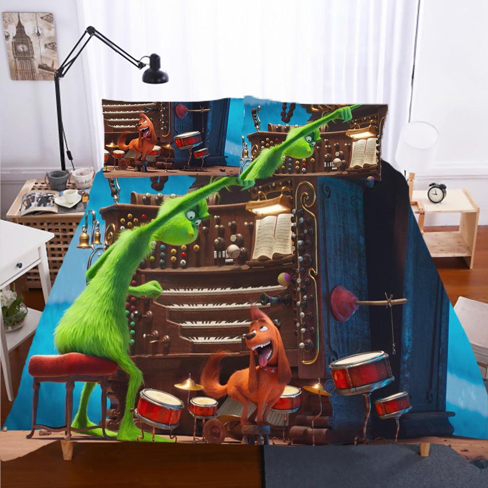 Movie The Grinch How The Grinch Stole Christmas  #8 Duvet Cover Quilt Cover Pillowcase Bedding Set Bed Home Decor