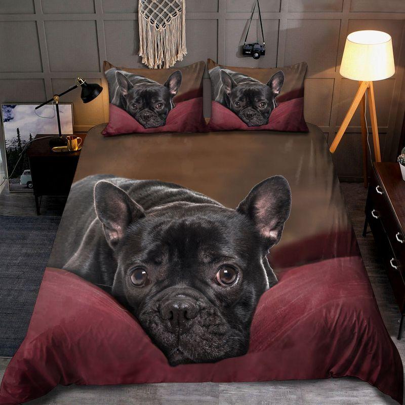 French Bulldog Bedding Set Cute Black Frenchie Puppy Lover Dogaholic