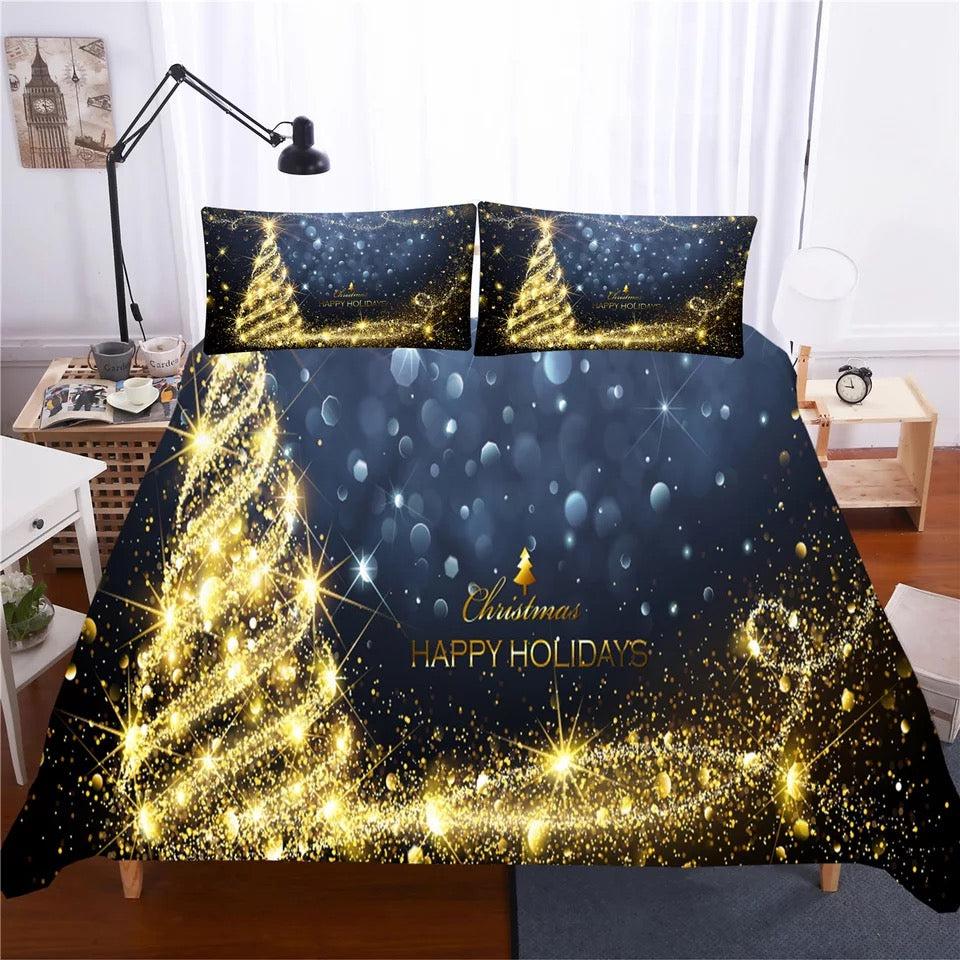 Christmas Santa Claus  #4 Duvet Cover Quilt Cover Pillowcase Bedding Set Bed Home Decor