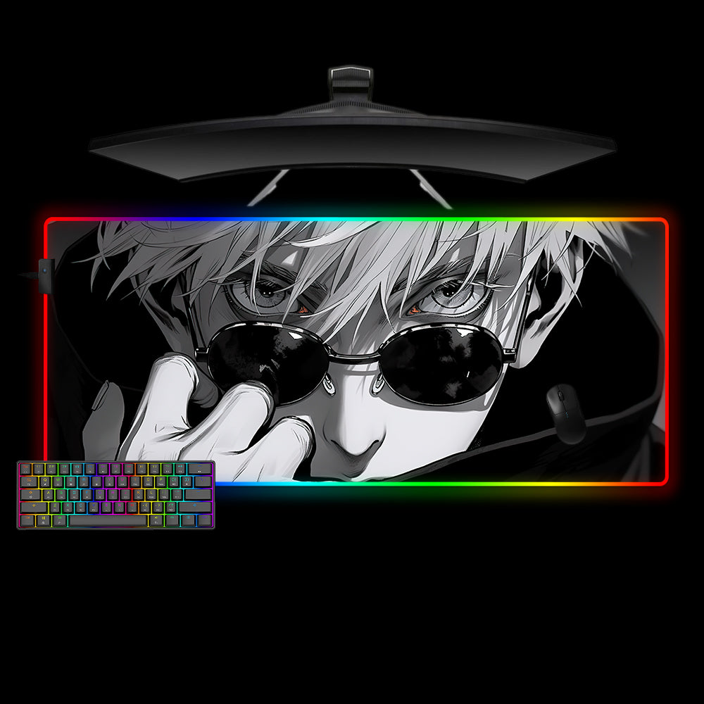 Allleftout Satoru Closeup Design Rgb Gaming Mouse Pad, Computer Desk Mat