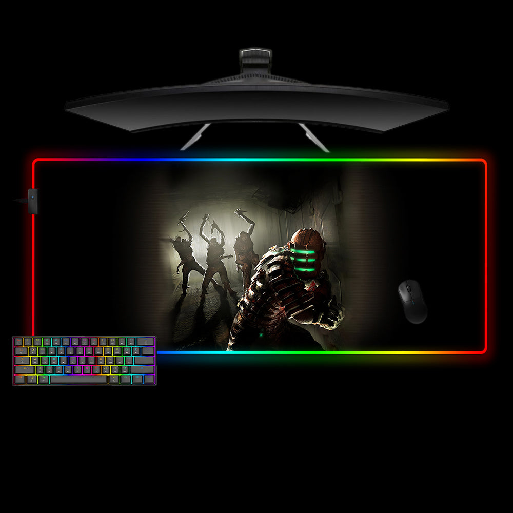 Allleftout Dead Space Retreat Design Rgb Gaming Mouse Pad, Computer Desk Mat