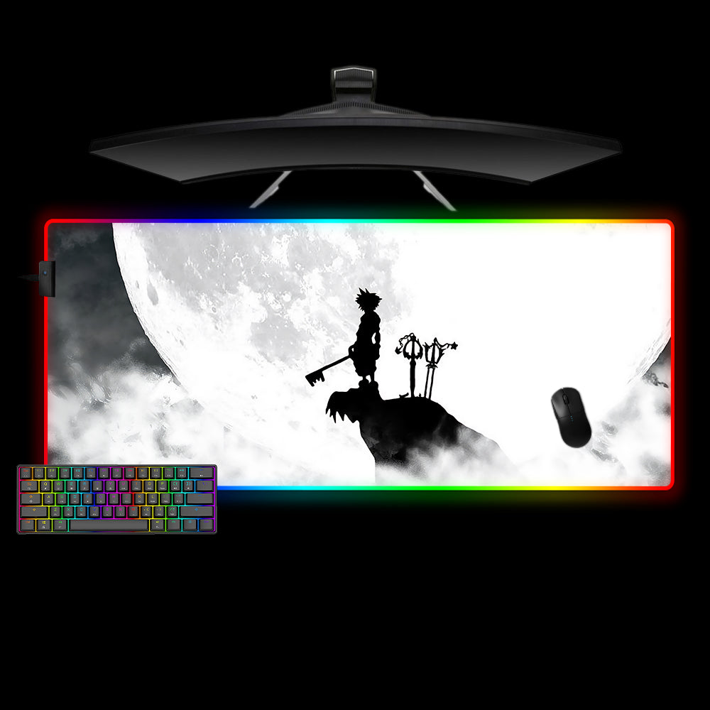 Allleftout Sora Silhouette Design Rgb Gaming Mouse Pad, Computer Desk Mat