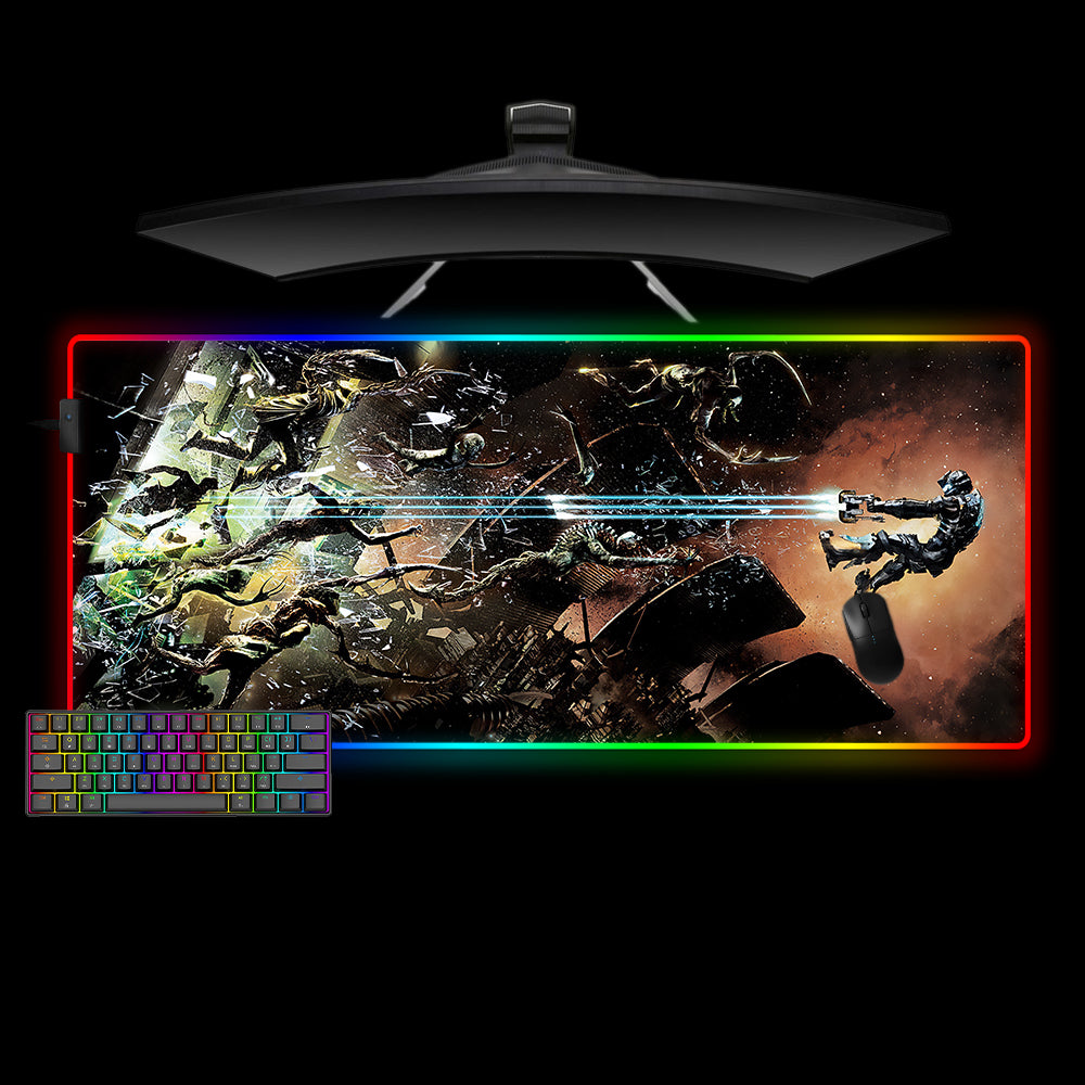 Allleftout Dead Space Jump Design Rgb Gaming Mouse Pad, Computer Desk Mat