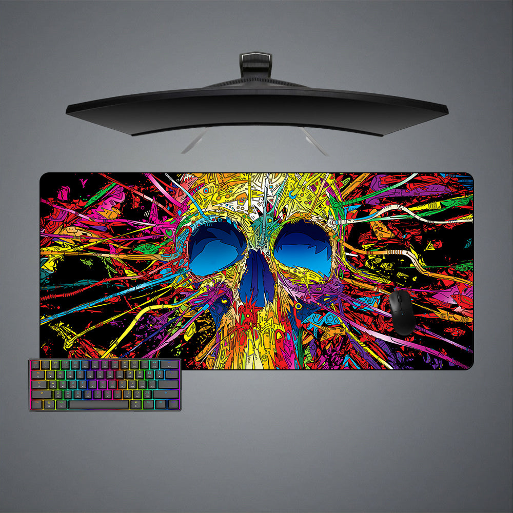 Allleftout Connected Skull Design Gaming Mouse Pad, Computer Desk Mat