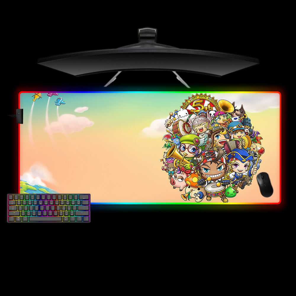 Allleftout Maplestory Design Rgb Gaming Mouse Pad, Computer Desk Mat