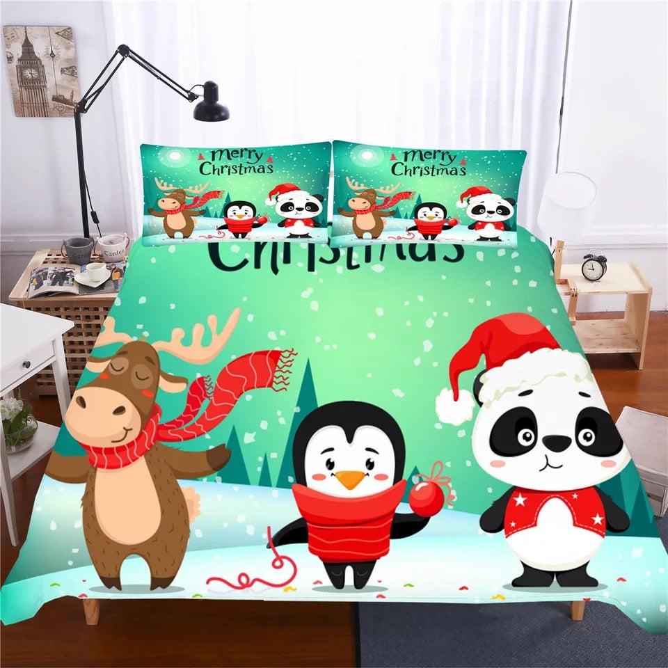 Christmas Santa Claus  #5 Duvet Cover Quilt Cover Pillowcase Bedding Set Bed Home Decor