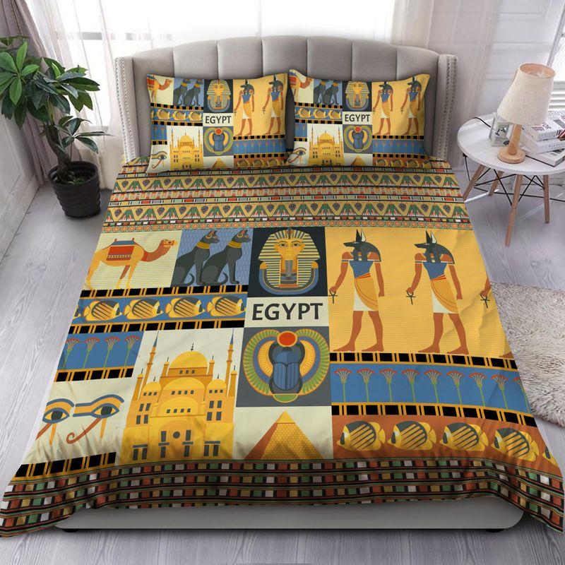 Ancient Egyptian Mythology Culture D Bedding Set Egypt Culture Pattern Printed