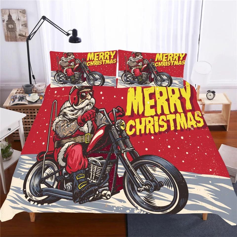 Christmas Santa Claus  #11 Duvet Cover Quilt Cover Pillowcase Bedding Set Bed Home Decor
