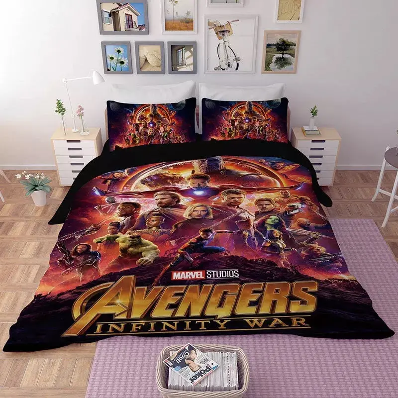 Avengers Infinity War  #11 Duvet Cover Quilt Cover Pillowcase Bedding Set Bed Home Decor