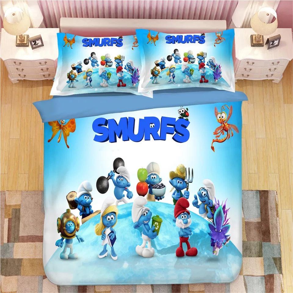 The Smurfs Smurfette  #2 Duvet Cover Quilt Cover Pillowcase Bedding Set Bed Home Decor