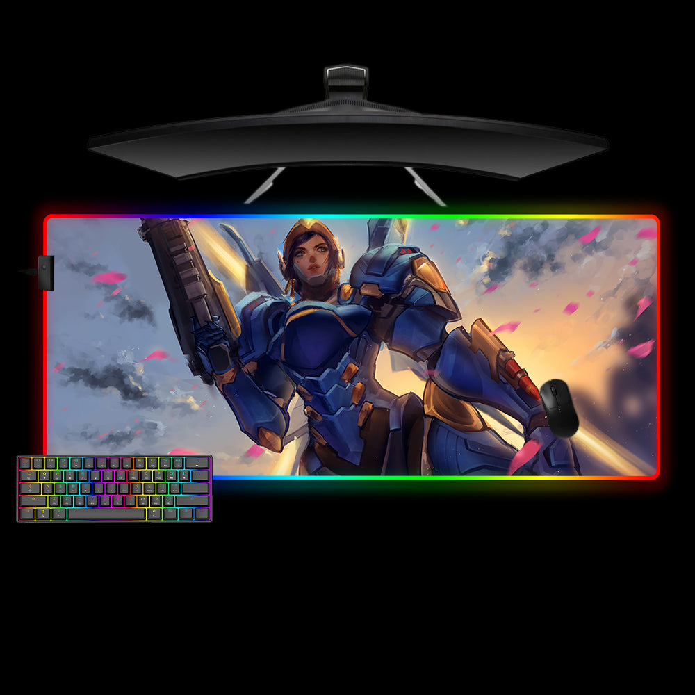 Allleftout Overwatch Pharah Design Rgb Gaming Mouse Pad, Computer Desk Mat