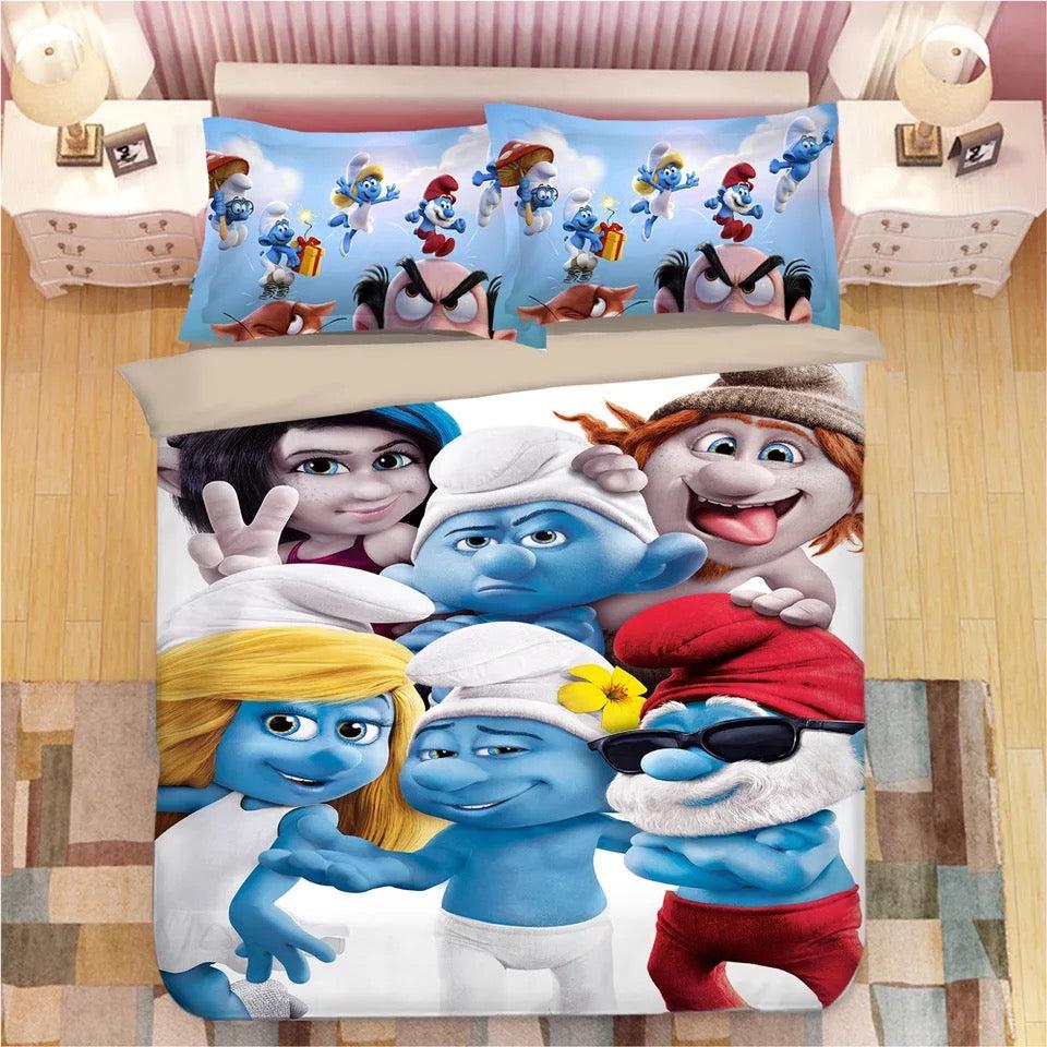 The Smurfs Smurfette  #7 Duvet Cover Quilt Cover Pillowcase Bedding Set Bed Home Decor