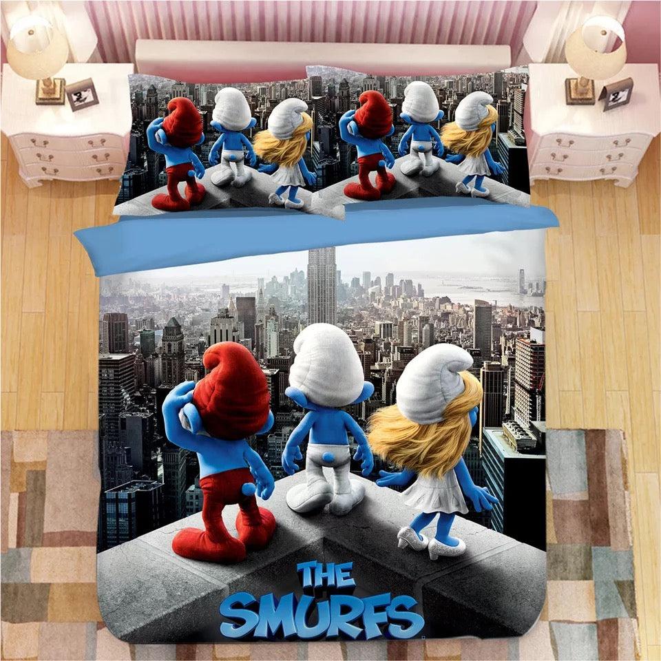 The Smurfs Smurfette  #3 Duvet Cover Quilt Cover Pillowcase Bedding Set Bed Home Decor