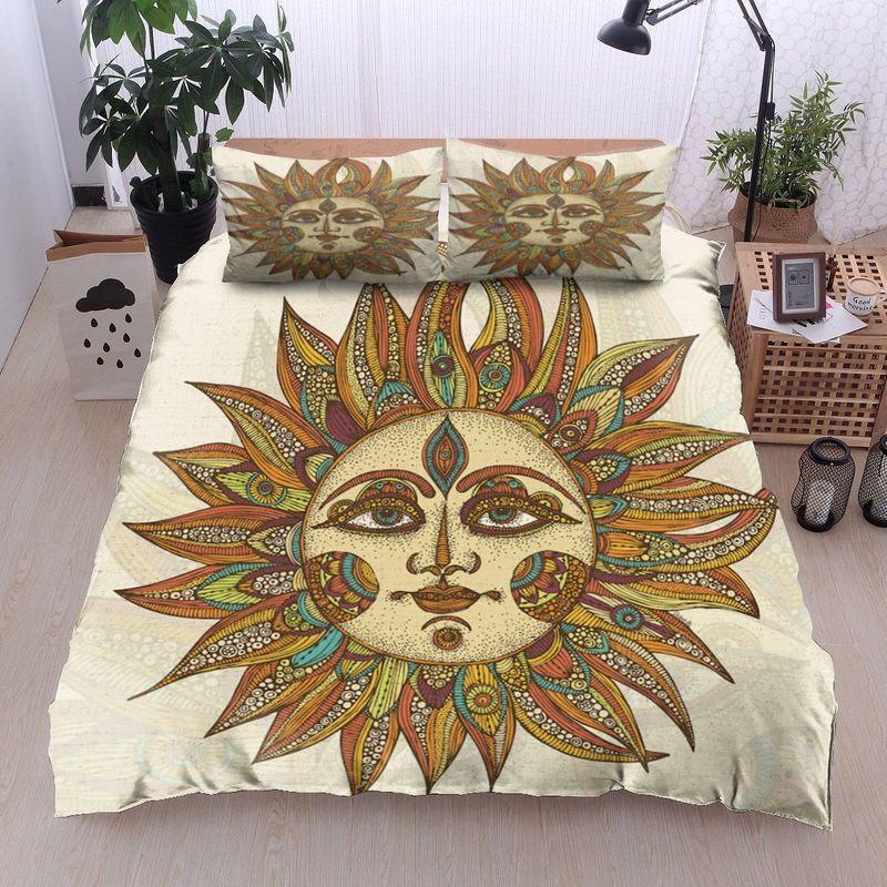 Cool Sun Hippie Art Bedding Set Love By The Moon Live By The Sun