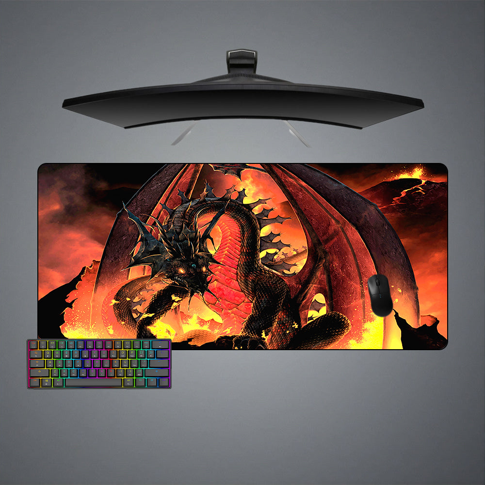 Allleftout Lava Dragon Design Gaming Mouse Pad, Computer Desk Mat
