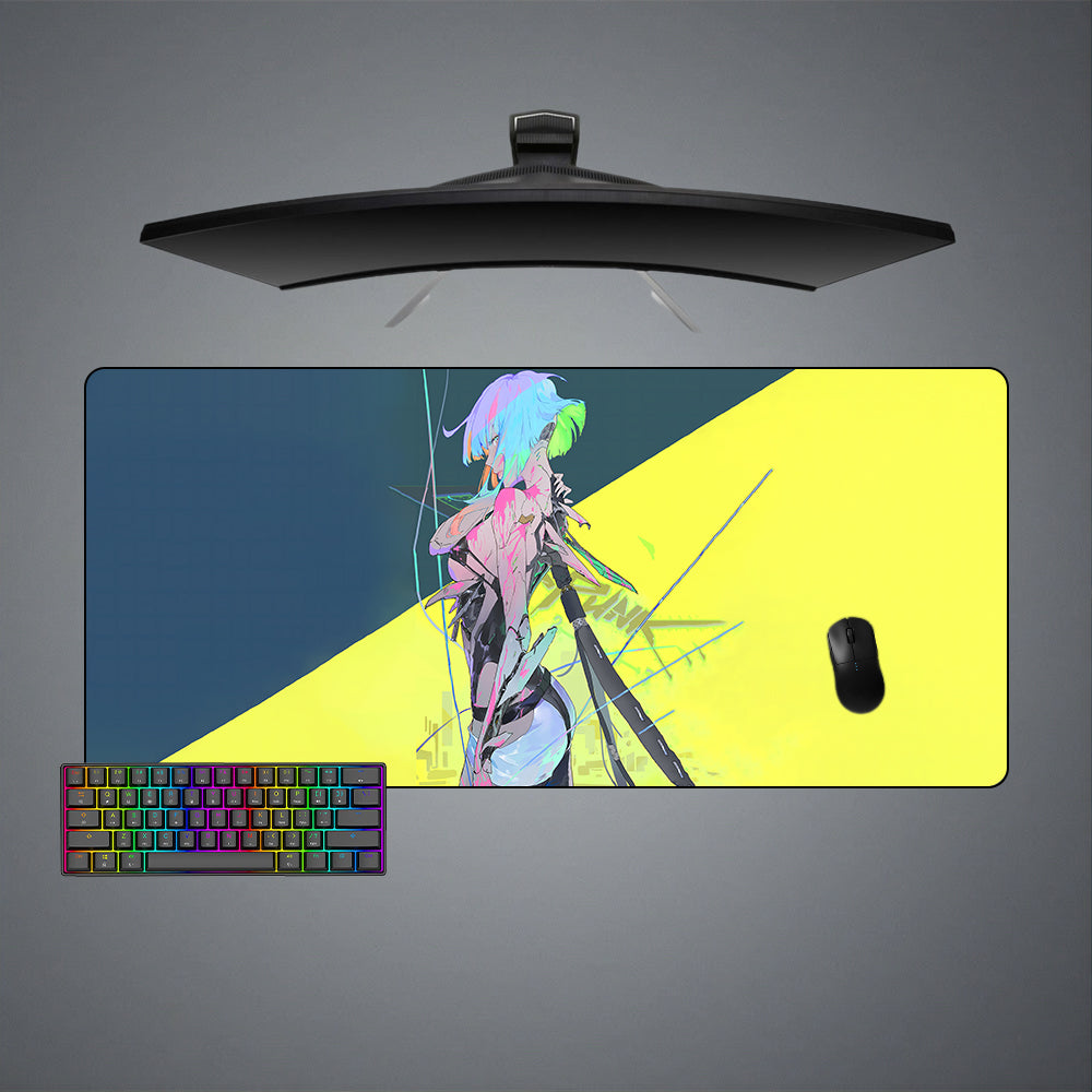 Allleftout Cyberpunk Lucy Design Gaming Mouse Pad, Computer Desk Mat
