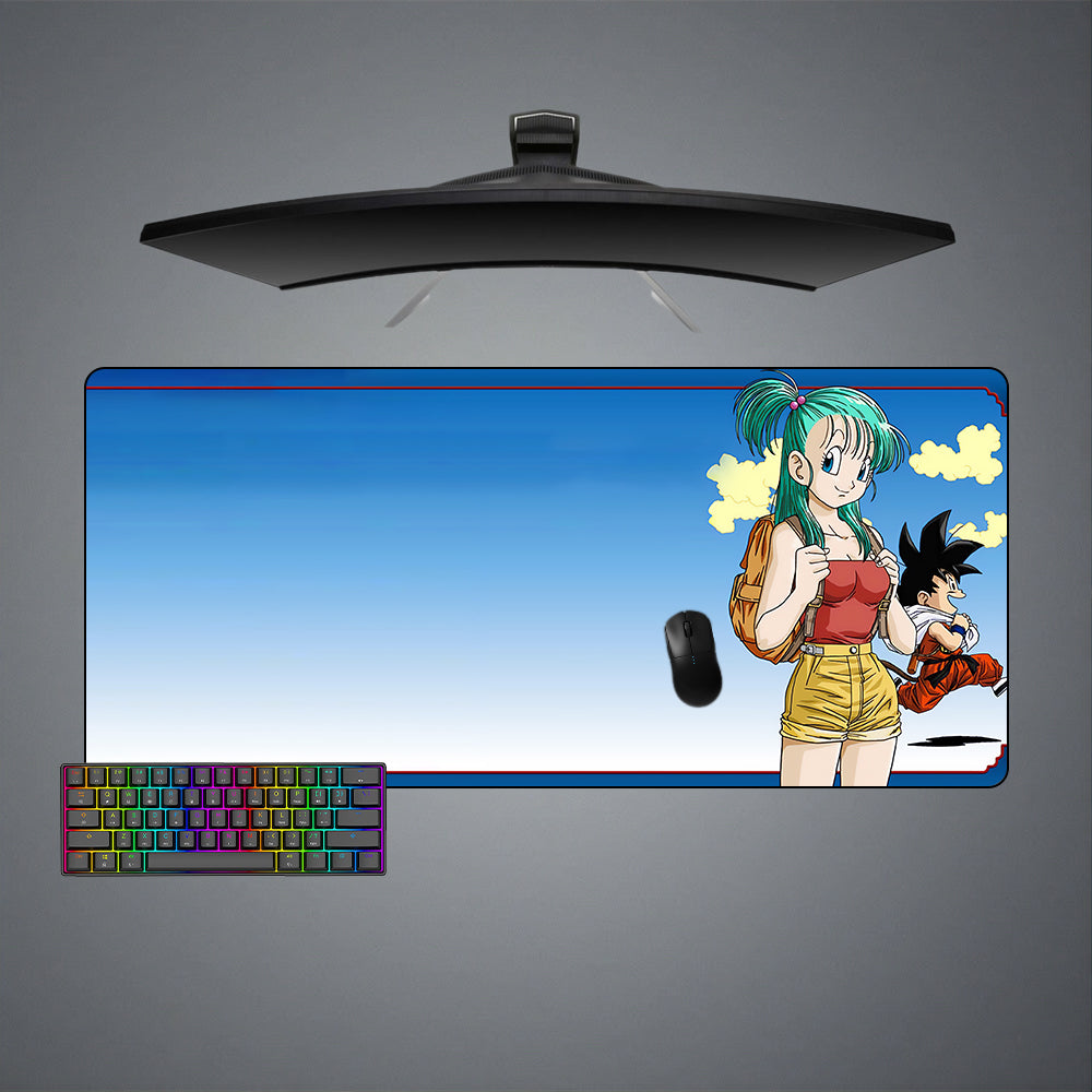 Allleftout Bulma And Kid Goku Design Gaming Mouse Pad, Computer Desk Mat