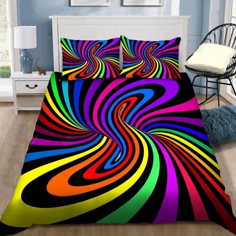 Loving Color Hippie Bedding Set Hippie Pattern Colorful Geometric Print