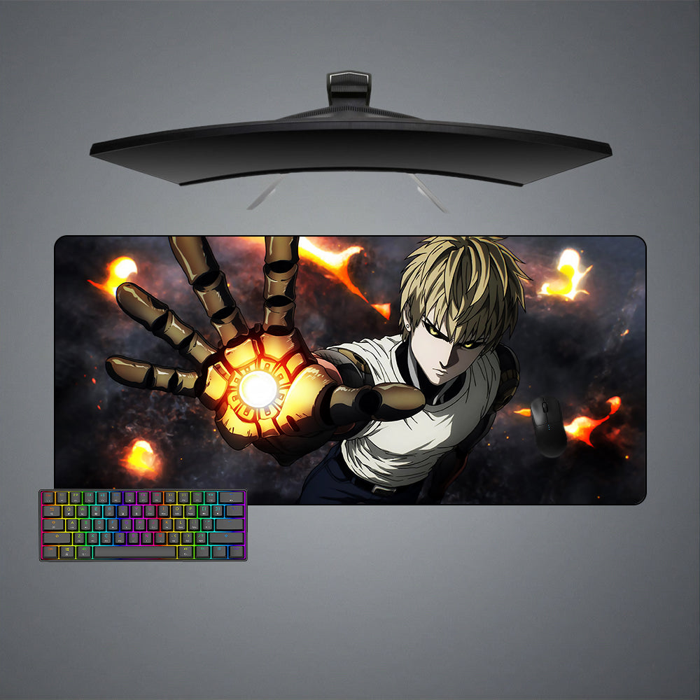 Allleftout One Punch Man Genos Design Gaming Mouse Pad, Computer Desk Mat