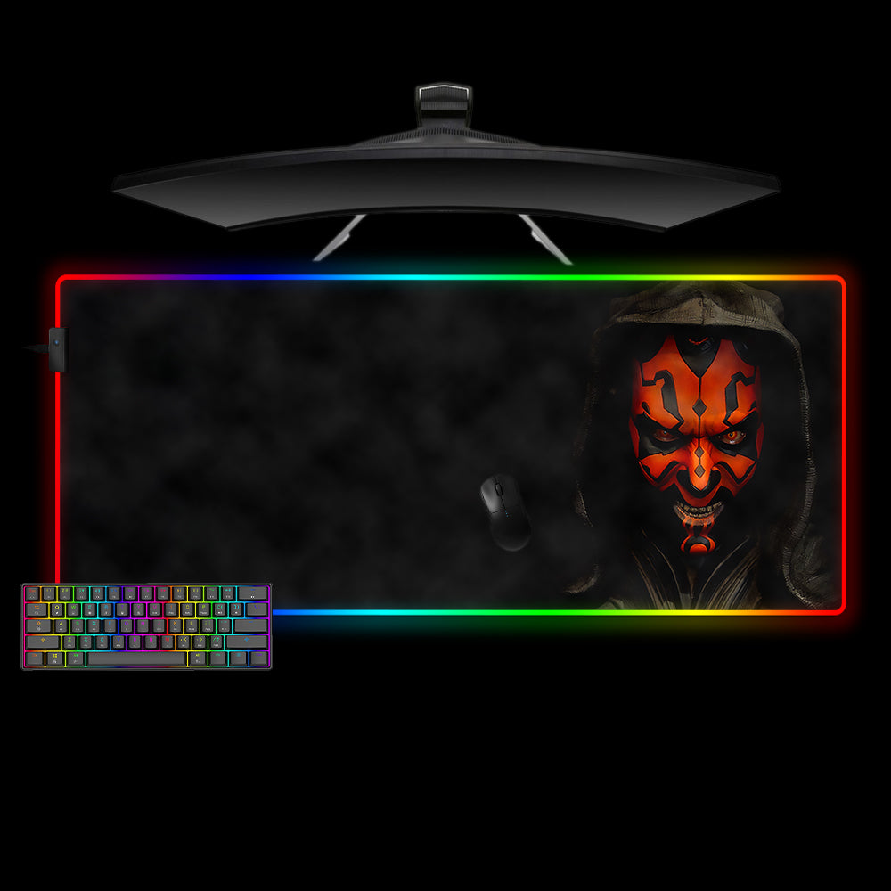 Allleftout Star Wars Darth Maul Right Side Design Rgb Gaming Mouse Pad, Computer Desk Mat