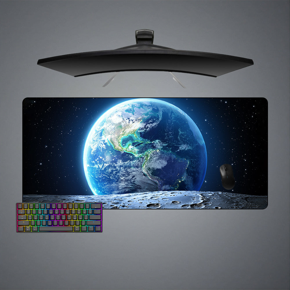 Allleftout Earth From The Moon Design Gaming Mouse Pad, Computer Desk Mat