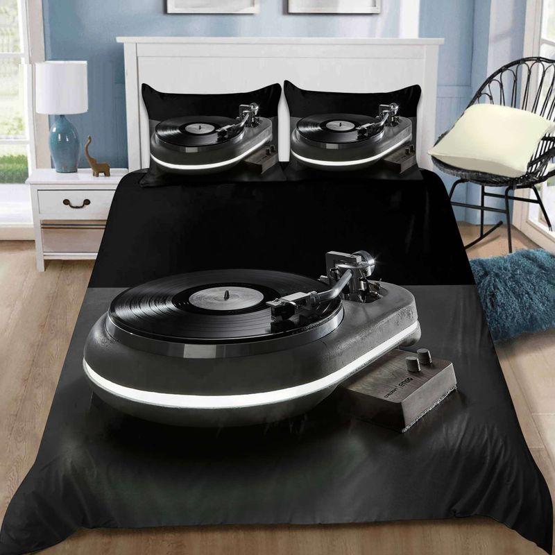 Vinyl Record Bedding Set Love Music Vinyl Addict Musical Instrument