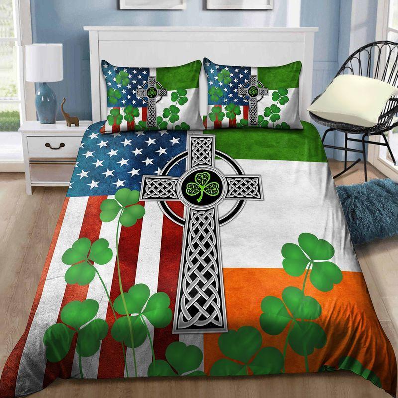 Irish Celtic Knot Cross St.Patrick Day D Design Bedding Set Irish Lovers Gift