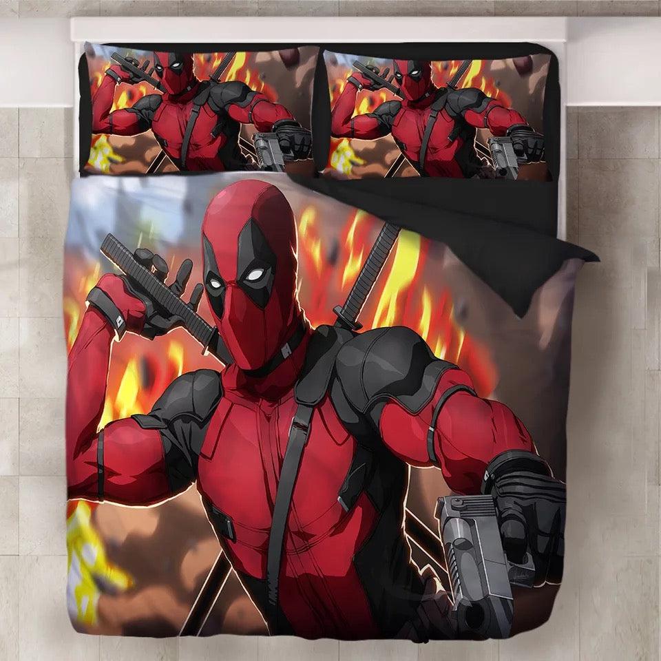 Deadpool X-Men  #3 Duvet Cover Quilt Cover Pillowcase Bedding Set Bed Home Decor