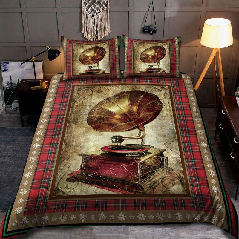 Vinyl Record Bedding Set Vintage Vinyl Record Musical Instrument Christmas Gift