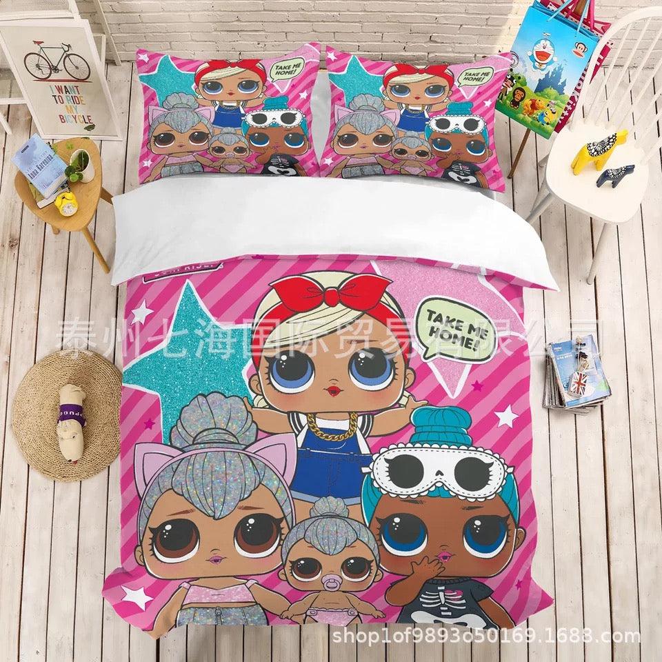 L.O.L. Surprise!  #4 Duvet Cover Quilt Cover Pillowcase Bedding Set Bed Home Decor