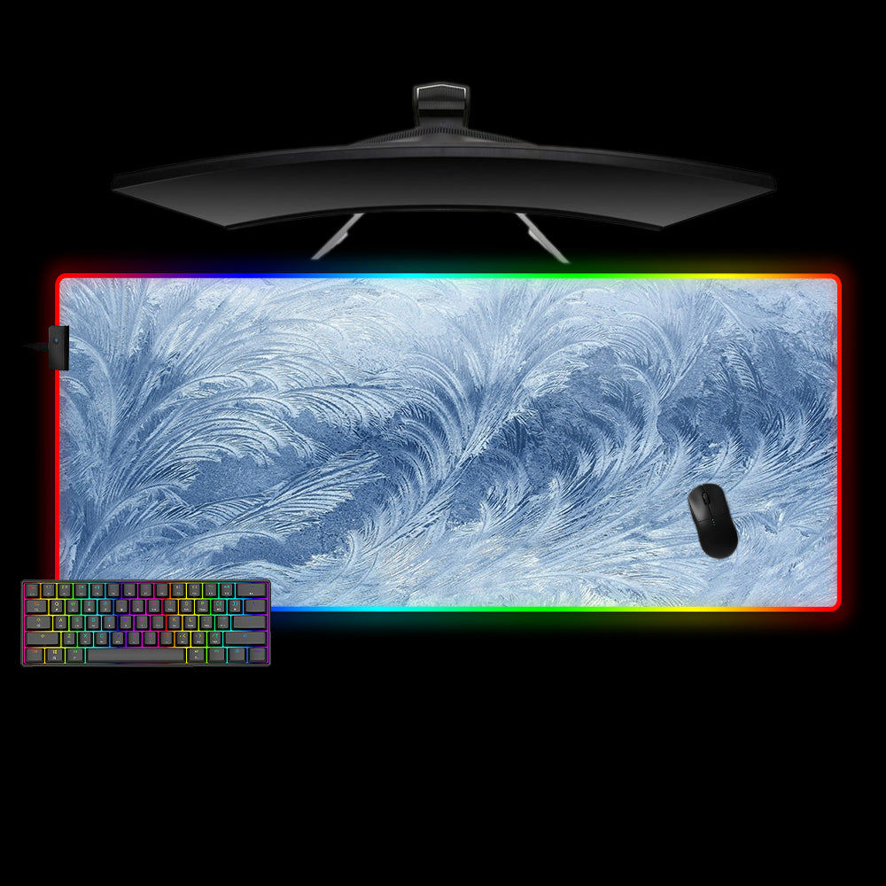 Allleftout Frozen Glass Design Rgb Gaming Mouse Pad, Computer Desk Mat
