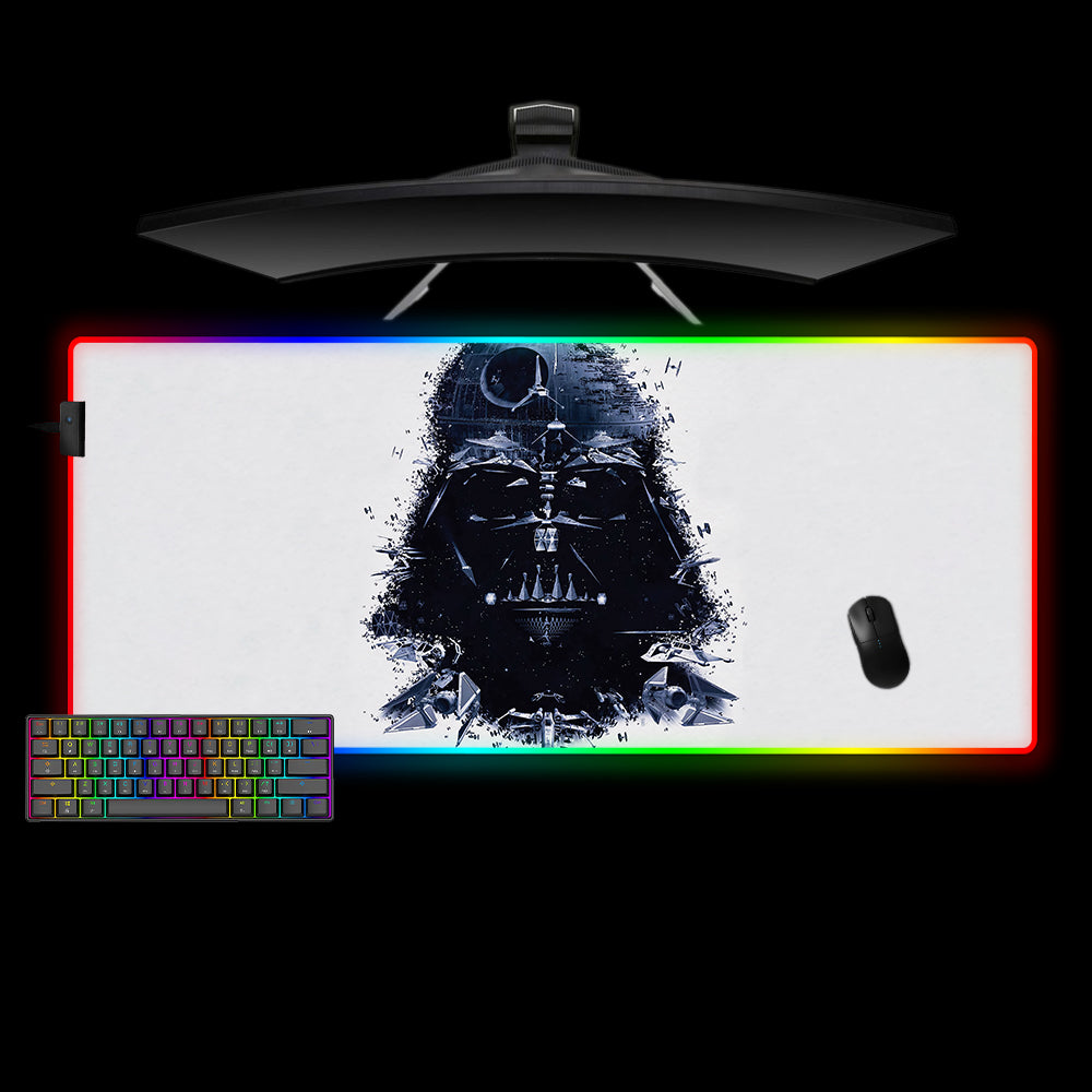 Allleftout Darth Vader Fleet Design Rgb Gaming Mouse Pad, Computer Desk Mat