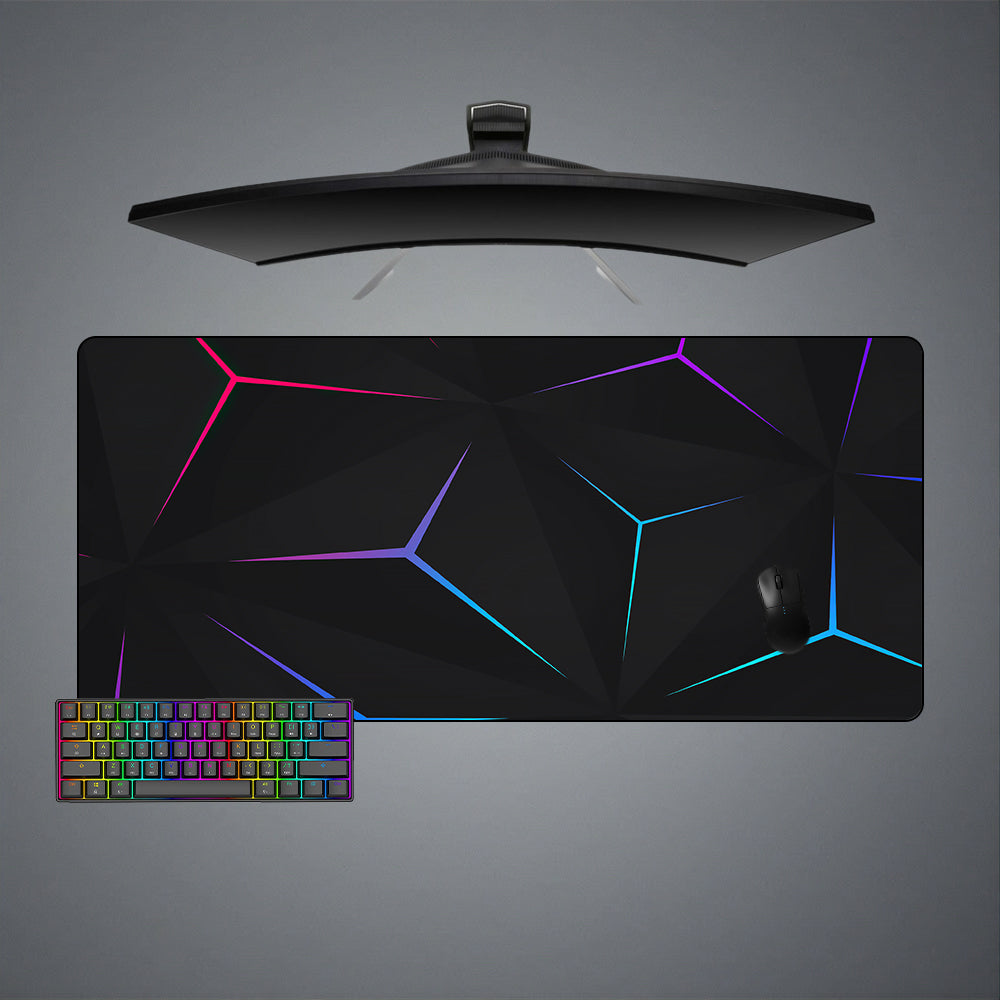 Allleftout Pyramid Lights Design Gaming Mouse Pad, Computer Desk Mat