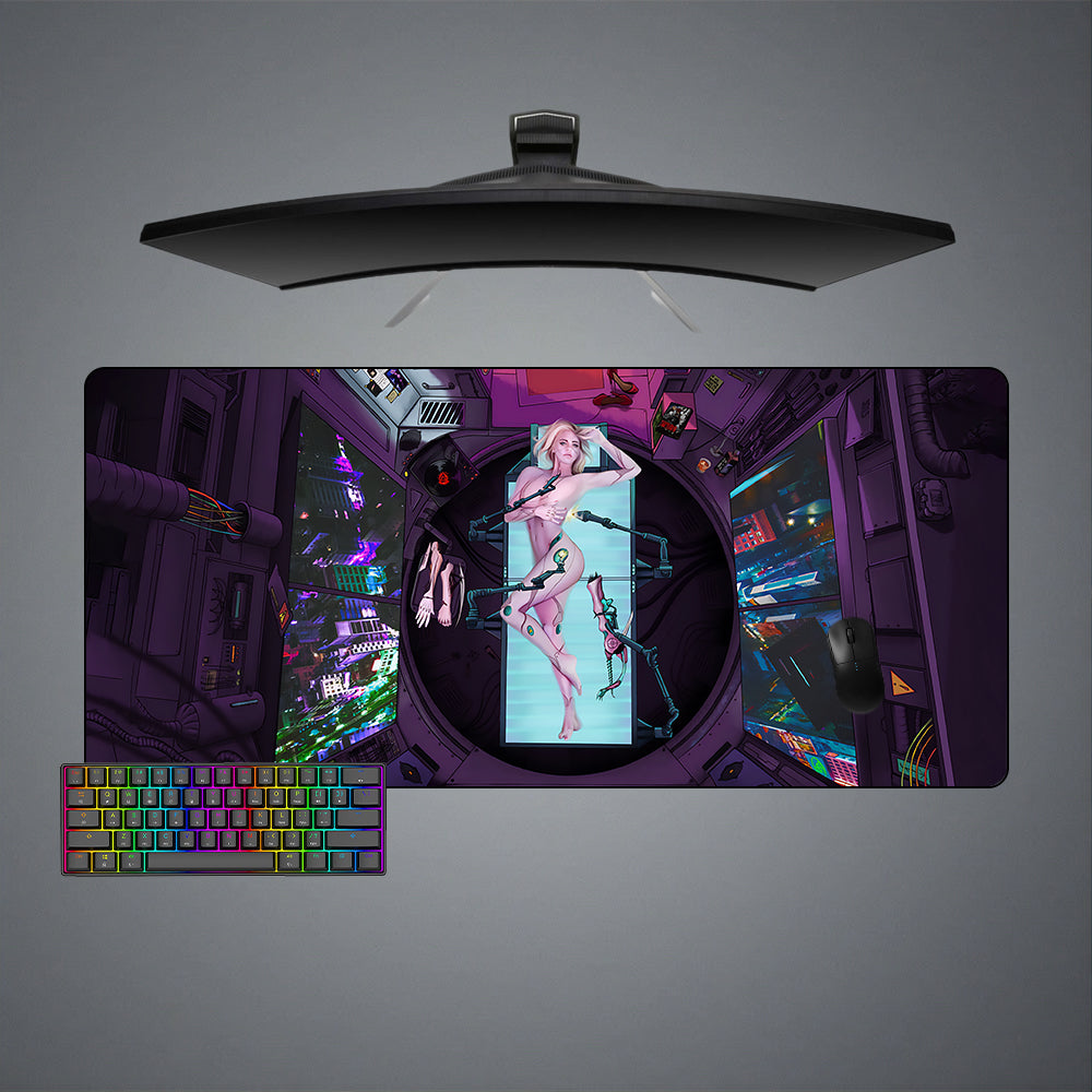 Allleftout Cyberpunk Assembly Design Gaming Mouse Pad, Computer Desk Mat