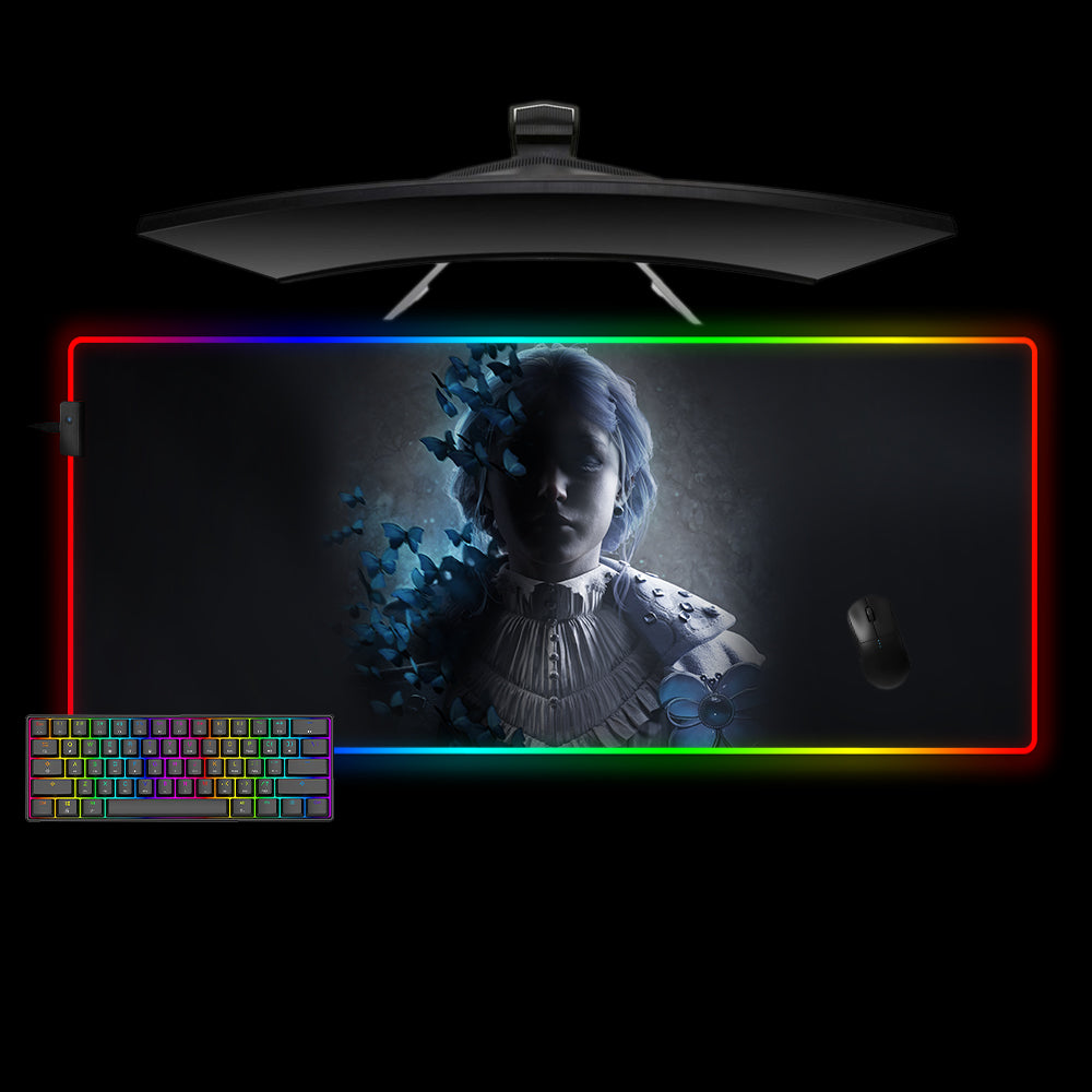 Allleftout Lies Of P Sophia Design Rgb Gaming Mouse Pad, Computer Desk Mat
