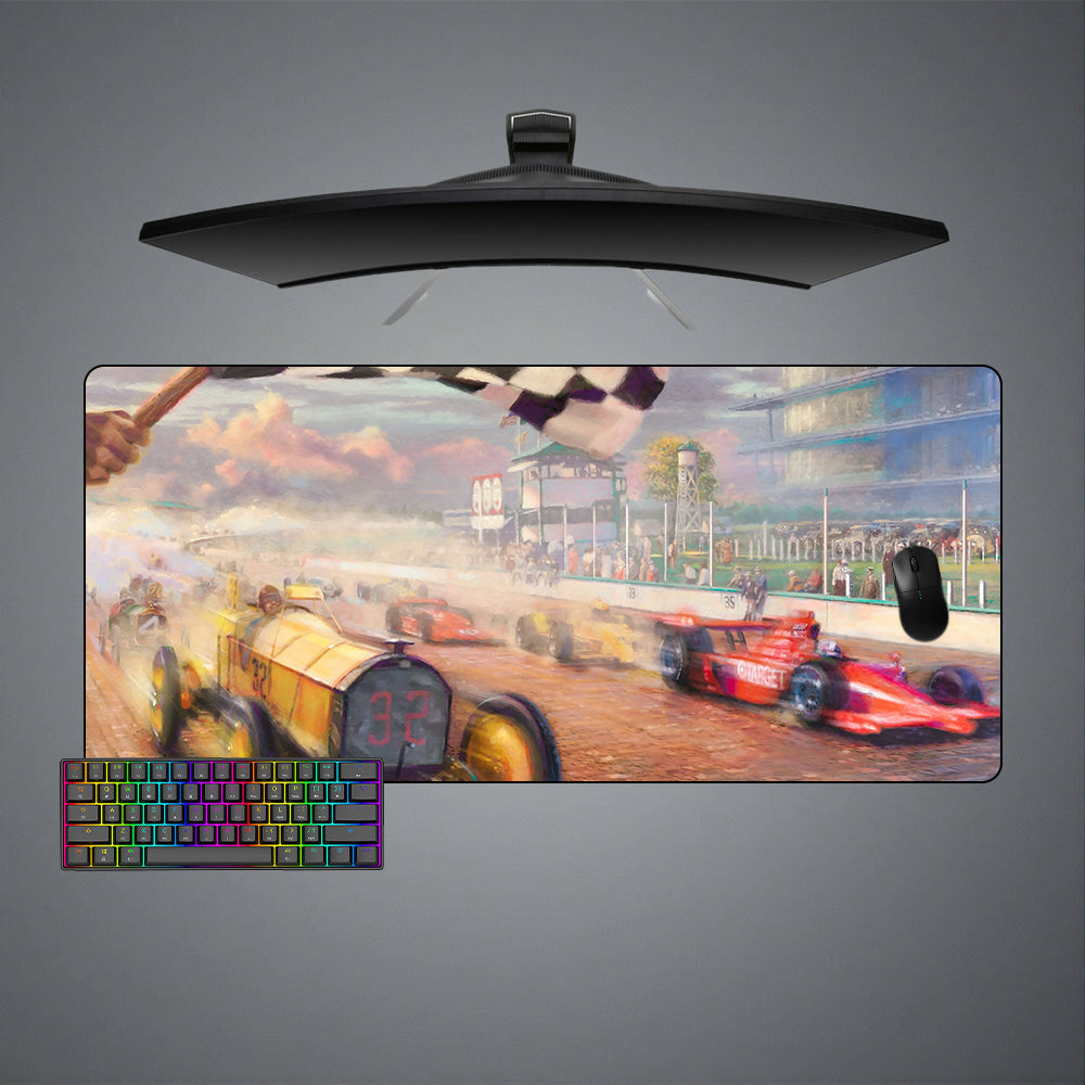 Allleftout Checkered Flag Design Gaming Mouse Pad, Computer Desk Mat